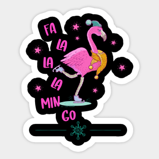 Fa la la mingo Flamingo T-Shirt Sticker